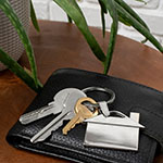 Bedrukte sleutelhangers dag van de klant klantengeschenken