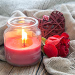 Valentijn kaarsjes klantengeschenken